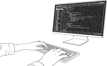 コーディング作業のイラスト