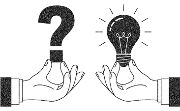 新しいアイデアを生み出す様子のイラスト